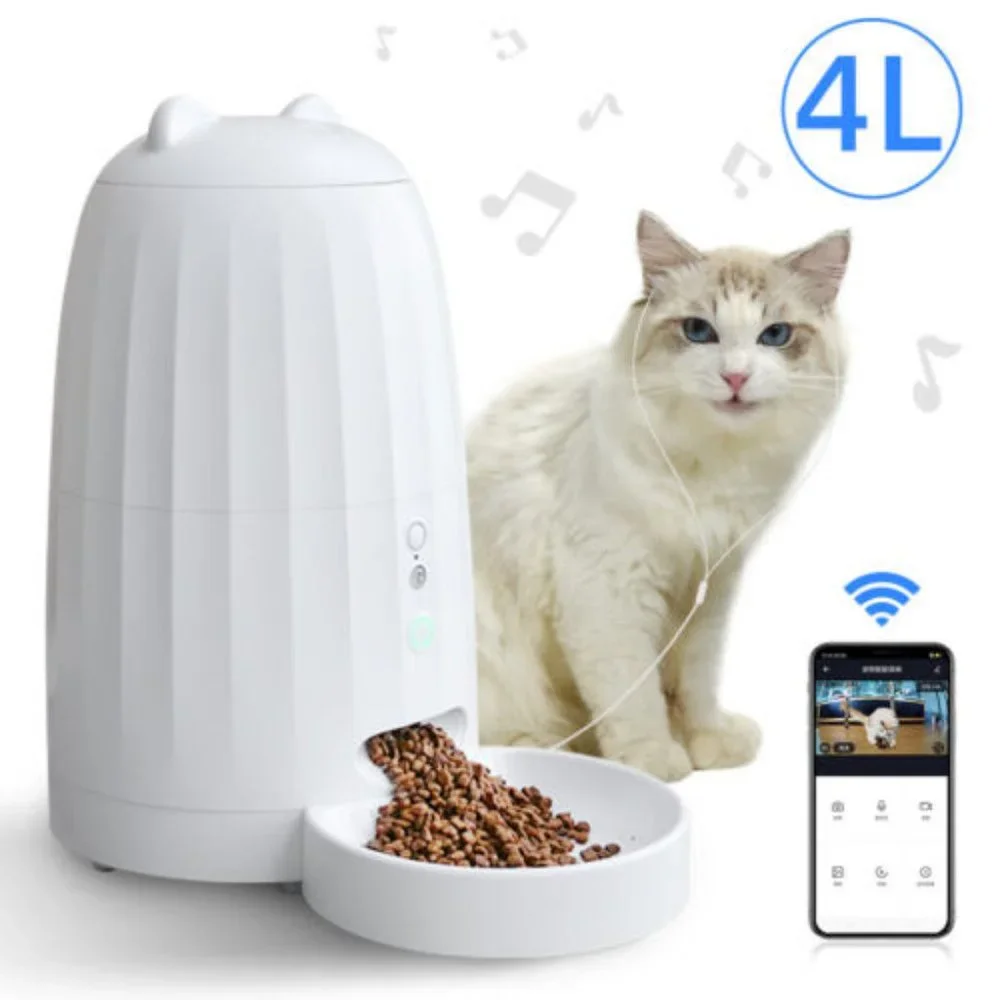 Automatic Music Cat Feeder for small animal Food Wi-Fi Enabled Smart Pet Feeder